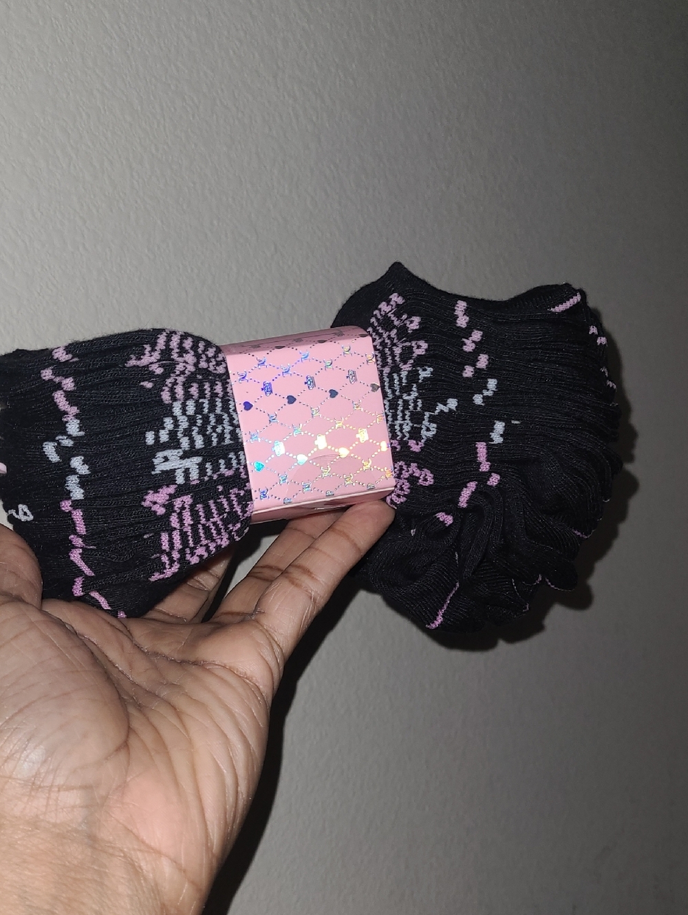 Juicy Couture Black & Light Pink Low-Cut Socks - Set Of 10 - Picture 3 of 7